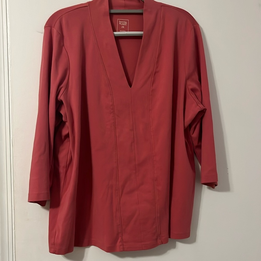 Hastings & Smith blouse 2X Mauve